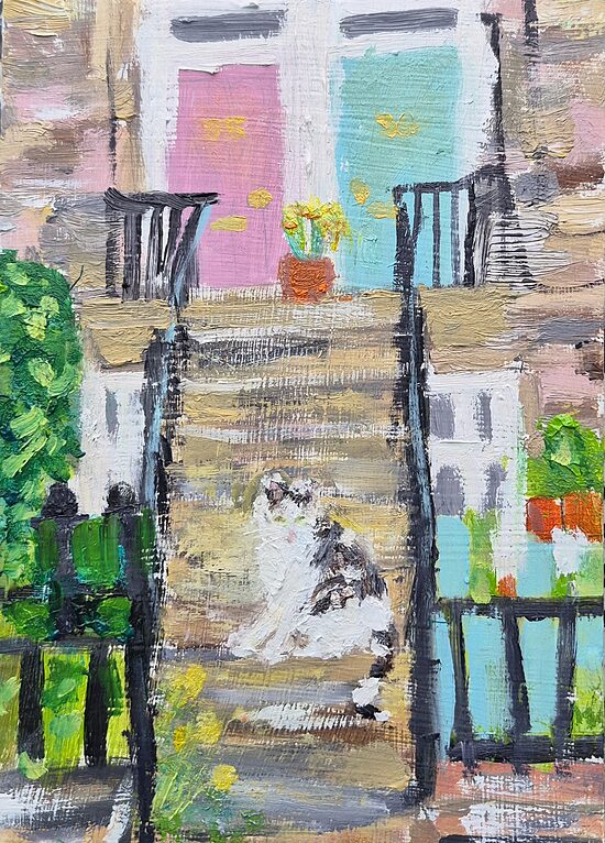 Cat on the Colony Steps