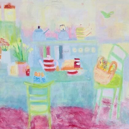 Breakfast Table - Oils on Box Canvas 47" x 39" - 2022