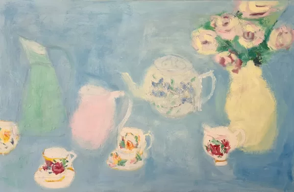 Tea Party in Blue - Oils on Canvas 90cm x60cm 2025